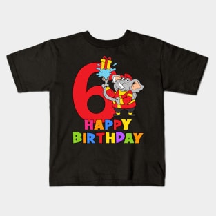 6th Birthday Party 6 Year Old Six Years Kids T-Shirt